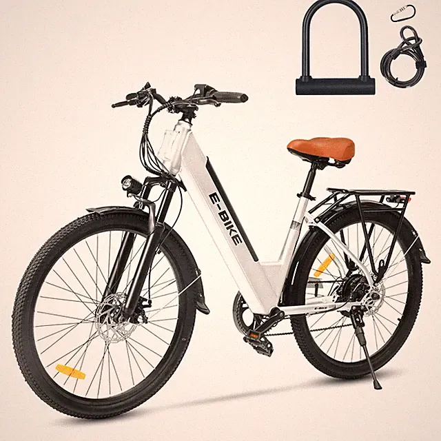 2025 E-Bike 26'' Electric Bike Bicycle 750W Beach City Commuter Ebike For Adults