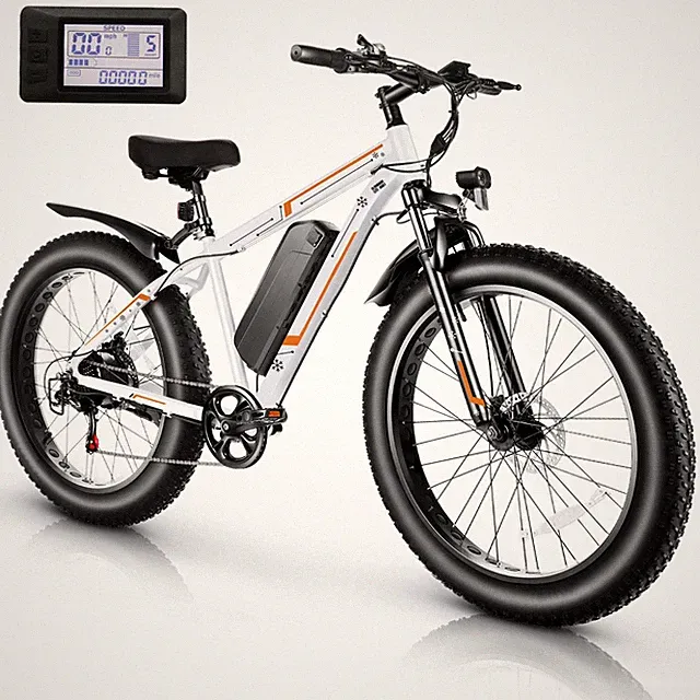 500W Electric Bike for Adults, 26"x4.0 Fat Tire E-Mountain Bicycle 25MPH Ebikes⭐