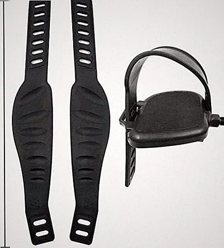 A Pair Exercise Bike Pedal Straps and Widened Straps for Exercise Bike Bicycle