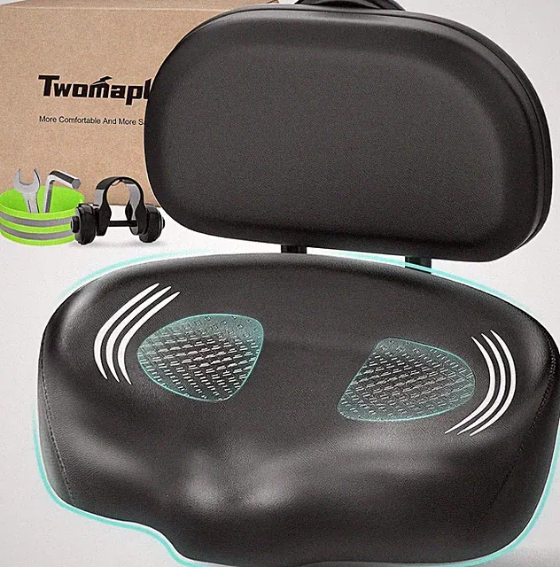 Bike Seat Noseless Wide Bicycle Seat for Women Men, Bike Seats Cushion Comfort f