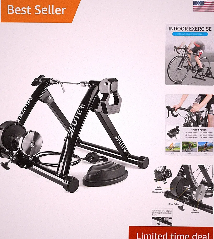 Bike Trainer, Magnetic Bicycle Stationary Stand for Indoor Exercise Riding, 2...