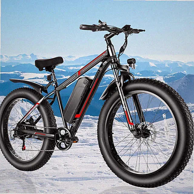 Electric Bike 26"x4.0 Fat Tire 500W 48V Mountain Bicycle 25MPH Ebikes for Adults