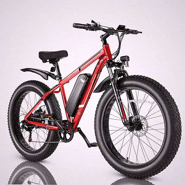 Electric Bike for Adult 500W 50Mile 25MPH 26'' Fat Tire Off-Road Mountain Ebike