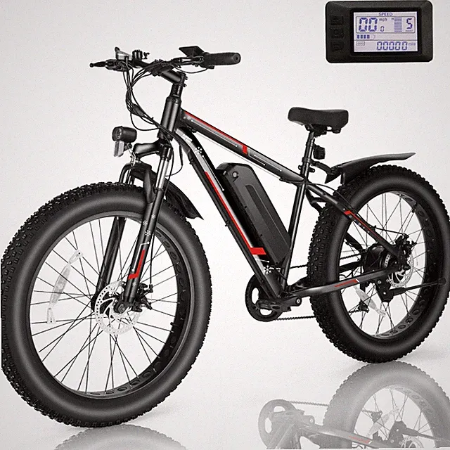 Electric Bike for Adults 500W 48V/13Ah 26"*4.0 Fat Tire Snow Bicycle Ebike 25MPH