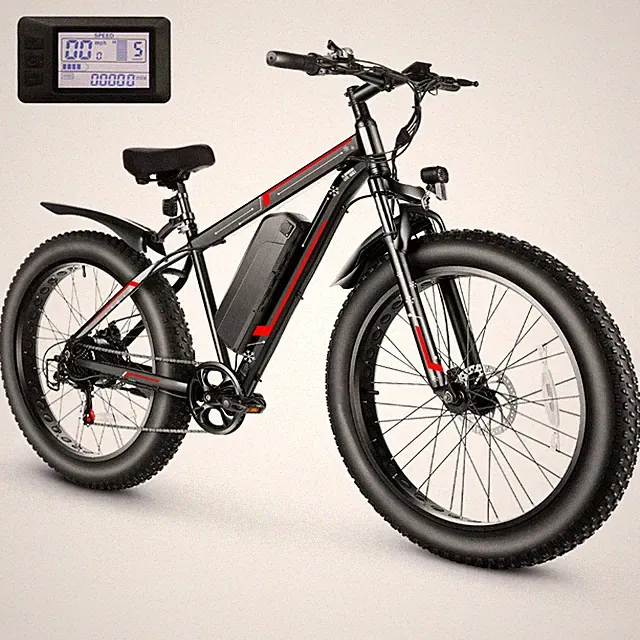 Fat Tire Electric Bike for Adults 500W 26" Ebike, 20 MPH & 50 Miles , 7-Speed US