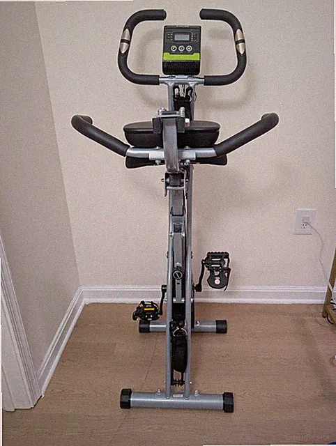 KURONO Stationary Exercise Bike for Home Workout, Foldable Indoor Cycling
