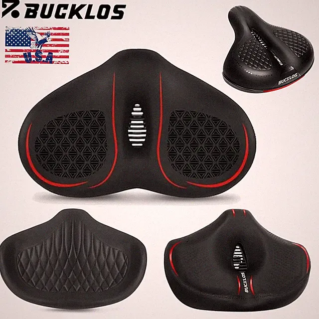 Oversized Comfort Bicycle Saddle Seat for Peteton Noseless Pad Shock Cushion US