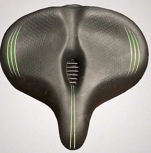 Replacement Comfortable Oversized Bike Saddle Seat for Peloton-Green Pinstripes