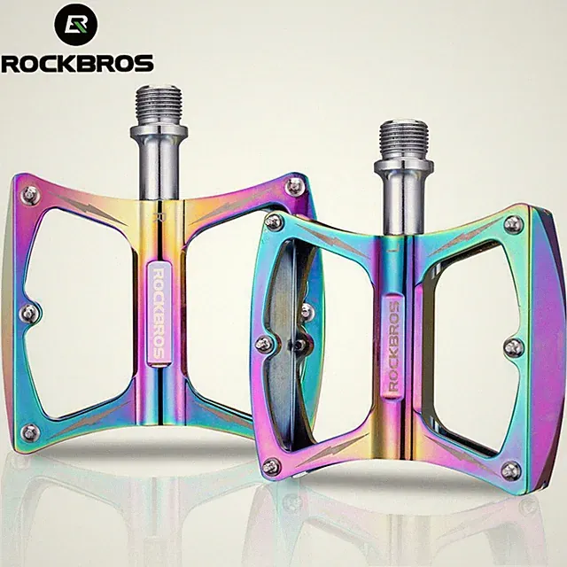 ROCKBROS Bike Pedals 9/16" Colorful Aluminum Alloy Sealed Bearing Lightweight