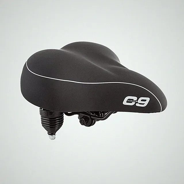 Sunlite Cloud-9 Bicycle Suspension Cruiser Saddle, Cruiser Gel, Tri-color Black