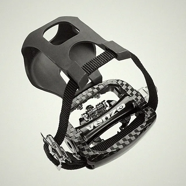 VENZO Bike Toe Clips Cages & Cleats - Compatible with Shimano SPD Pedals - Fi...