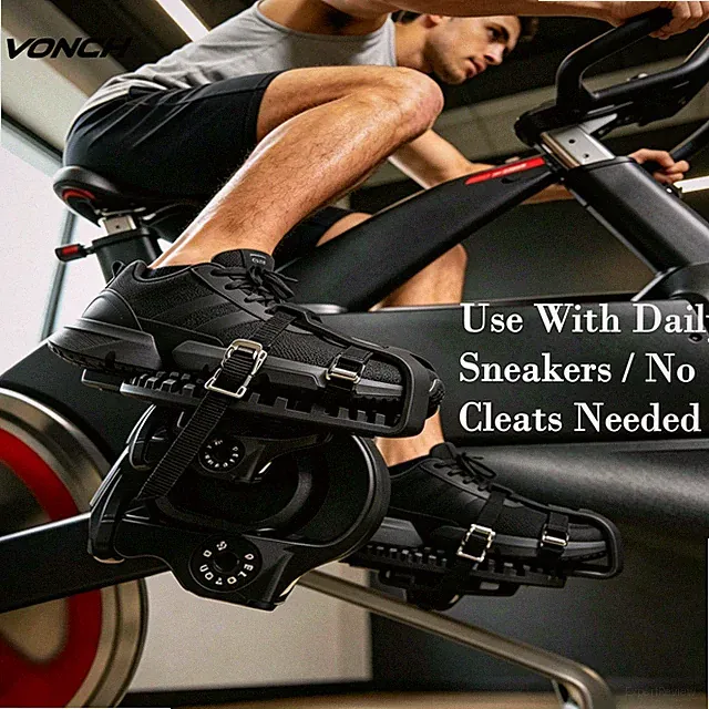 【Vonch】Peloton Toe Cage Adapters Fits Look Delta Pedals, Toe Clips for Spin Bike