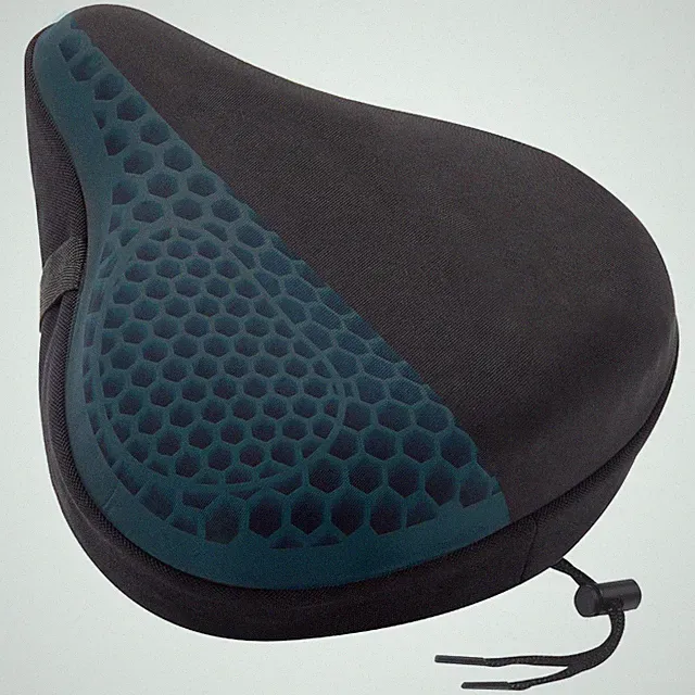 Zacro Wide Bike Seat Cushion - Honeycomb Gel Cover for Large, Black